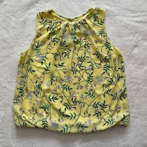 Liz Claiborne Yellow Floral Blouse